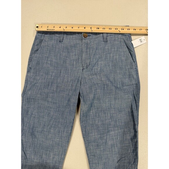 NEW Gap Chambray Girlfriend Pants Womens 30" Travel 100% Cotton Workwear Minimal - Picture 4 of 7